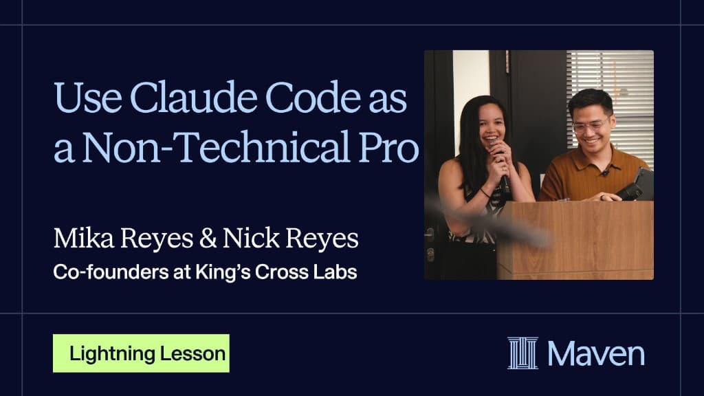 Mika and Nick speaking at a Lightning Lesson