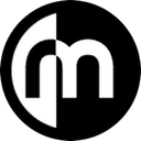 Mika Reyes logo: circular black and white m monogram